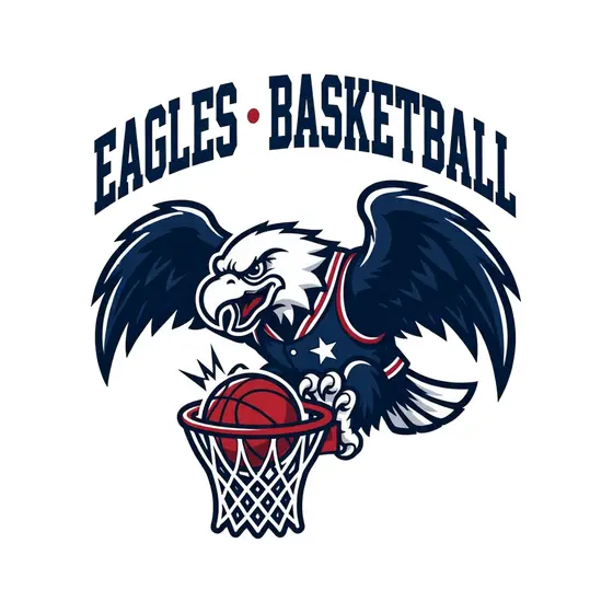 Eagle Dunking With Star Jersey Wordmark