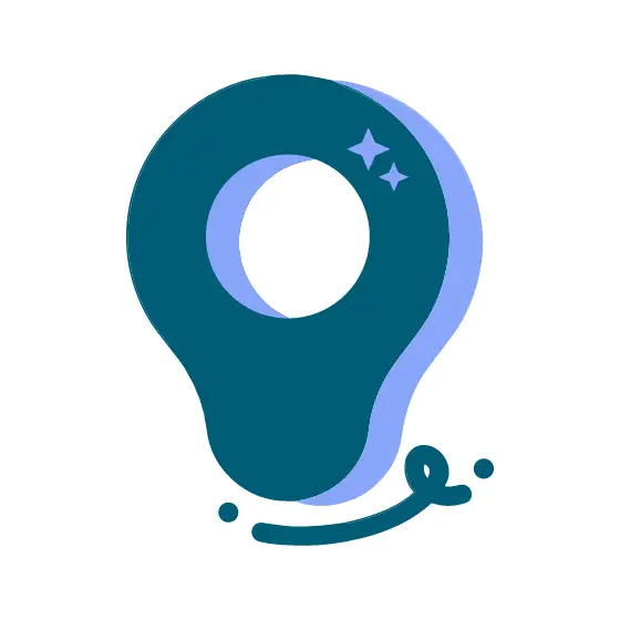 Plump Map Pin With Sparkles