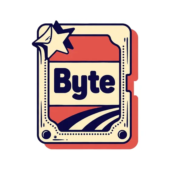 Cream Floppy Card With Byte Label