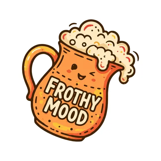 Cheeky Orange Pitcher With Foam Crown