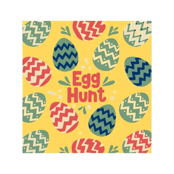 Zigzag Painted Easter Eggs Pattern