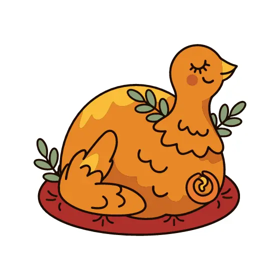 Sleepy Roasted Turkey on Platter