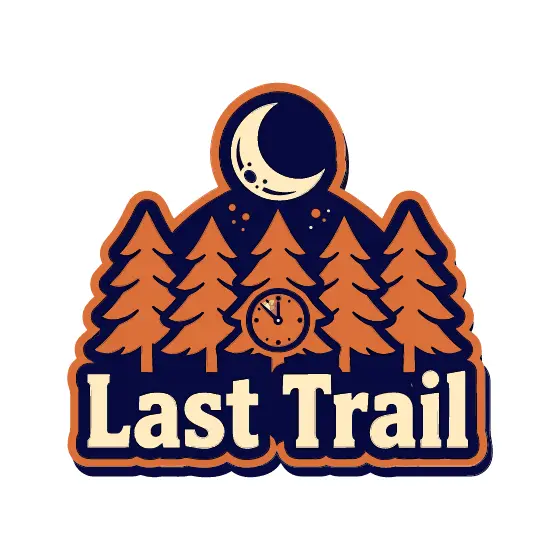Last Trail Moon and Pines Badge