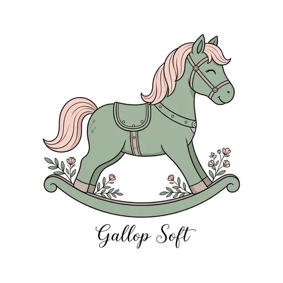 Sage Rocking Horse With Pink Mane