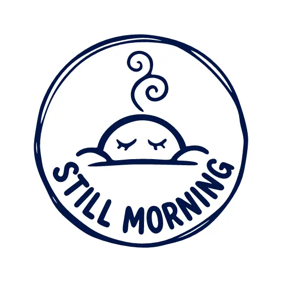 Circle Badge Sleepy Sun Lettering Below