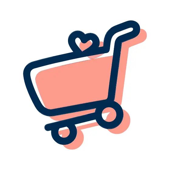 Shopping Cart Icon With Heart