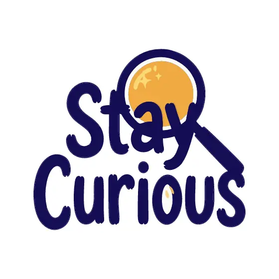 Stay Curious Text With Magnifier
