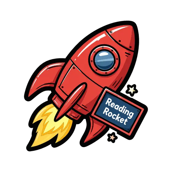 Red Rocket With Reading Rocket Sign