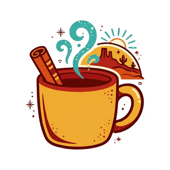 Golden Cocoa Mug With Mesa Sunrise