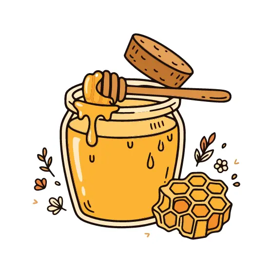 Honey Jar With Wooden Dipper