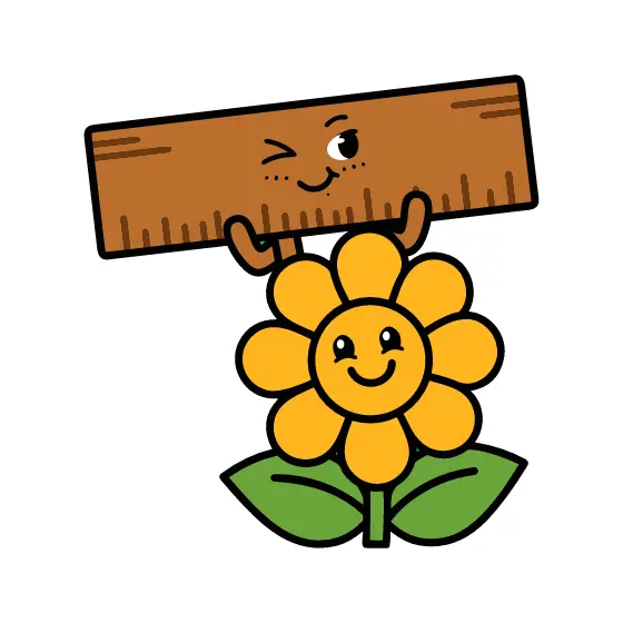 Winking Ruler Balanced Over Sunflower
