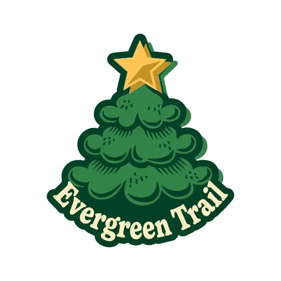 Scalloped Evergreen Tree Trail Badge