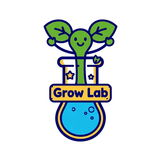 Sprout In Flask With Bubbles And Stars