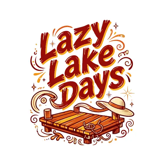 Red Lettering Dock With Hat