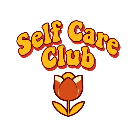 Self Care Club Lettering With Tulip