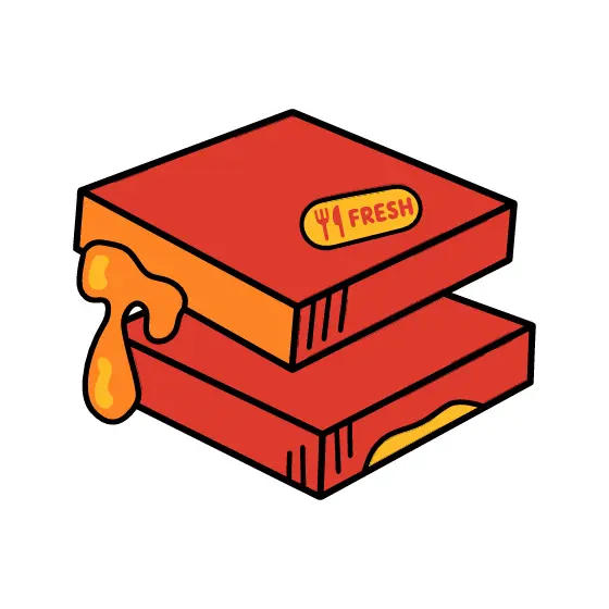 Pizza Boxes With Fresh Label