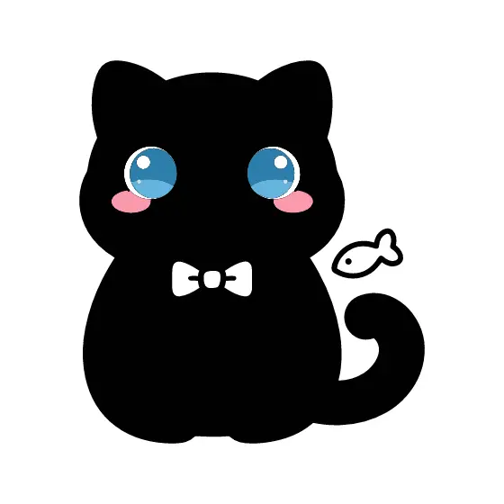 Round Black Cat With Sky Blue Eyes