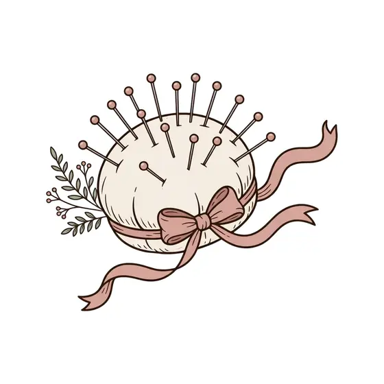 Pincushion With Rose Bow