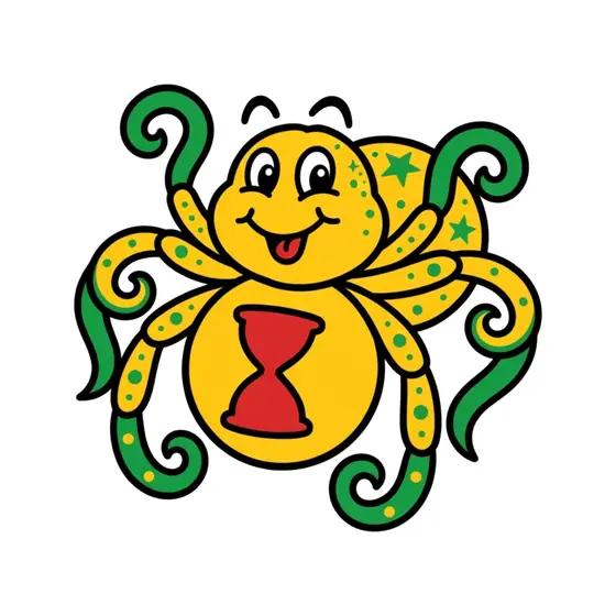 Spotted Spider With Stars and Hourglass