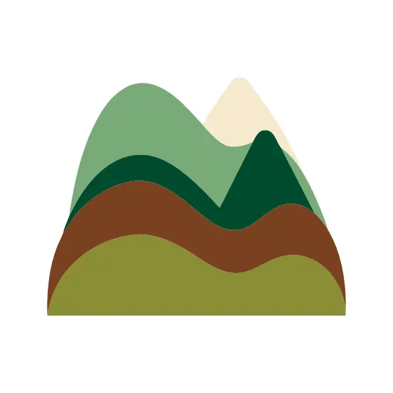 Abstract Hills in Sage and Olive