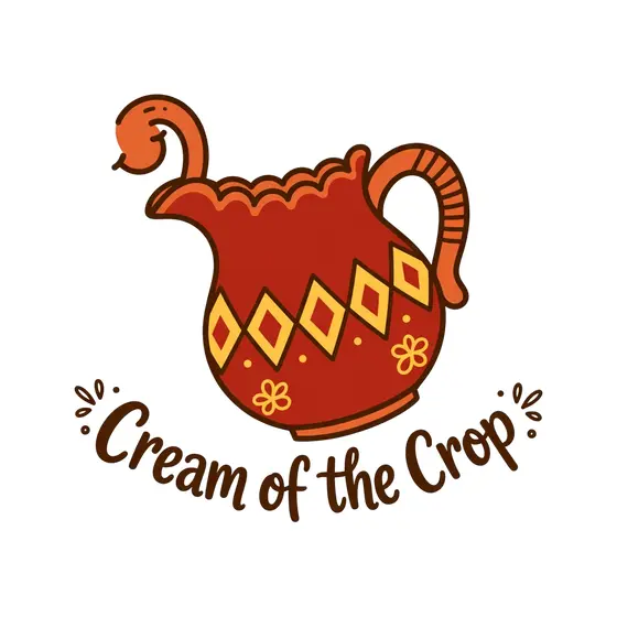 Red Creamer Jug With Diamond Pattern