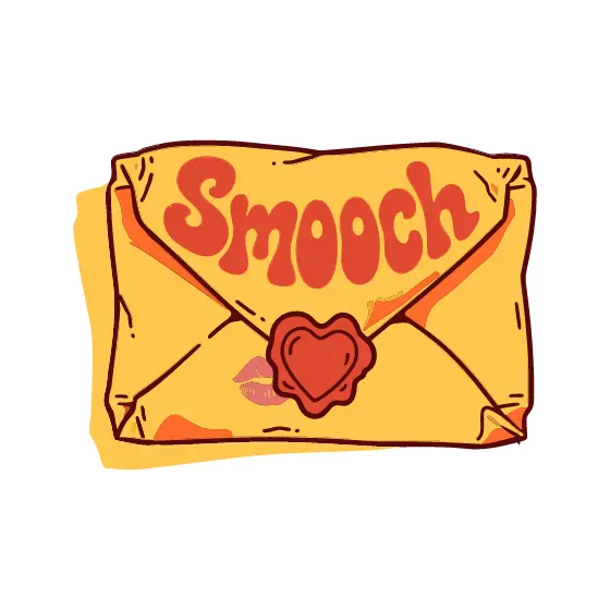 Wide Smooch Envelope With Wax Seal