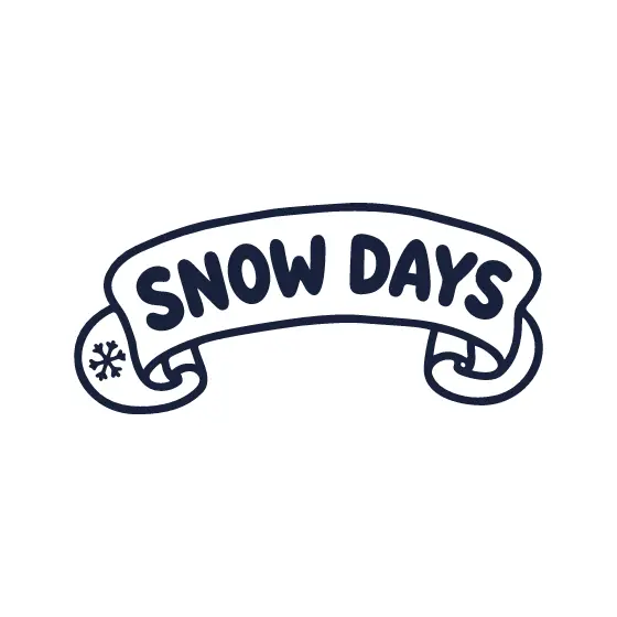 Snow Days Banner With Left Snowflake