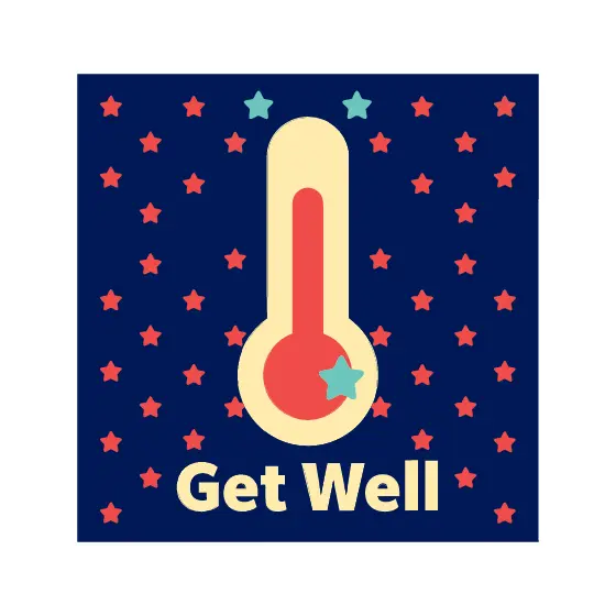 Get Well Thermometer on Navy