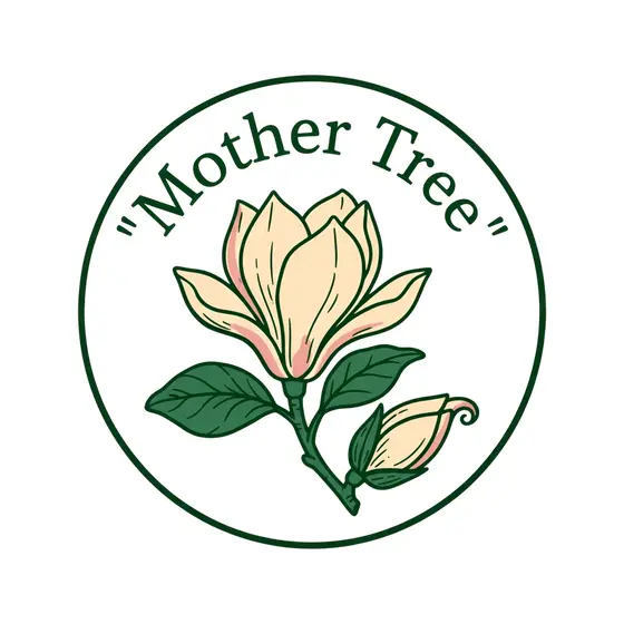 Magnolia Badge With Mother Tree Lettering