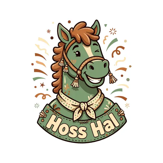 Green Horse With Hoss Hal Sash
