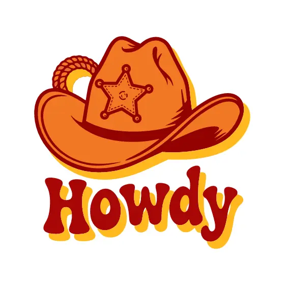 Orange Cowboy Hat With Sheriff Star