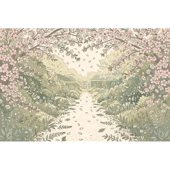 Blush Cherry Blossom Garden Arch Path