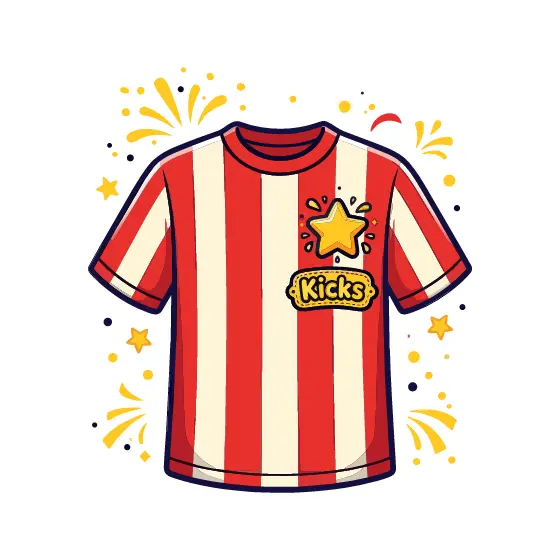 Red Striped Kicks Jersey Shirt