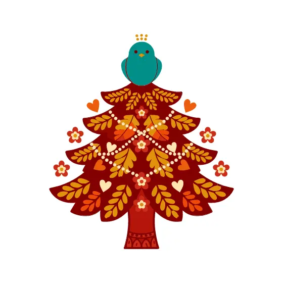 Deep Red Folk Tree Variant