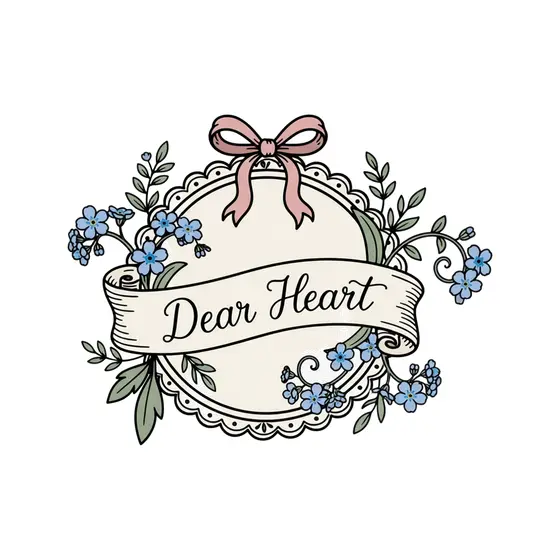 Dear Heart Forget-Me-Not Badge