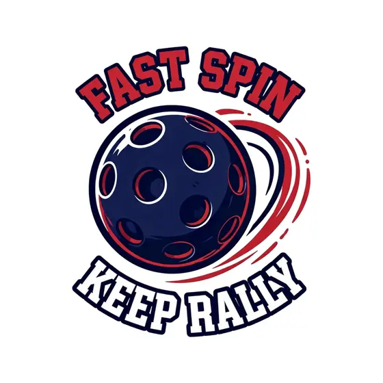 Navy Pickleball With Red Motion Trail