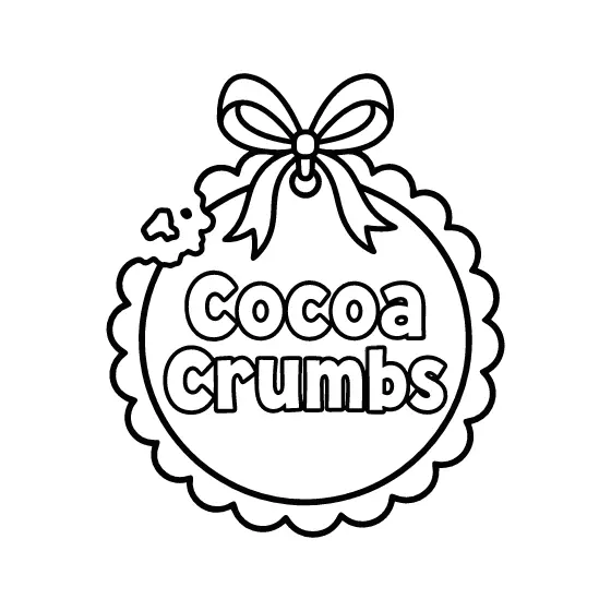 Cocoa Crumbs Tag With Outlined Lettering