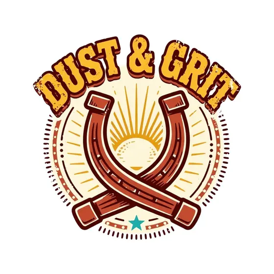 Dust and Grit Horseshoe Sunrise Badge
