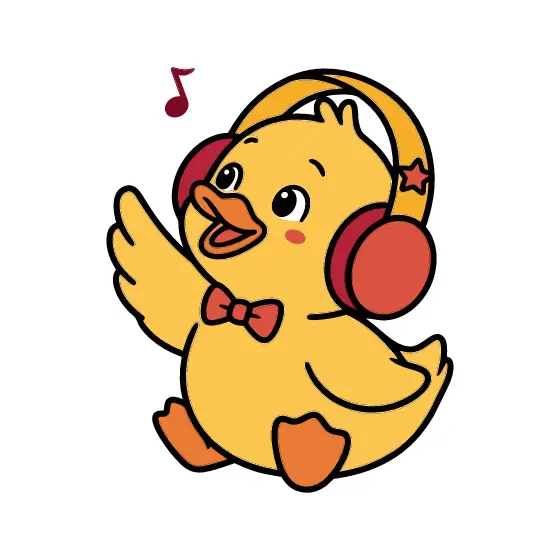 Duck With Bow Tie Singing