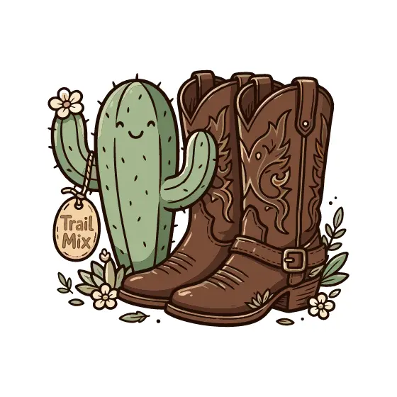 Brown Boots Cactus Buckle Trail Mix