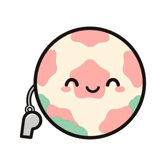 Blush Pink Soccer Ball Happy Face