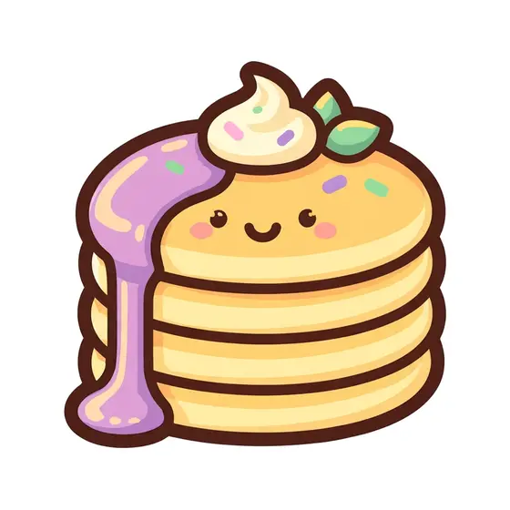 Pancake Stack With Cream and Sprinkles