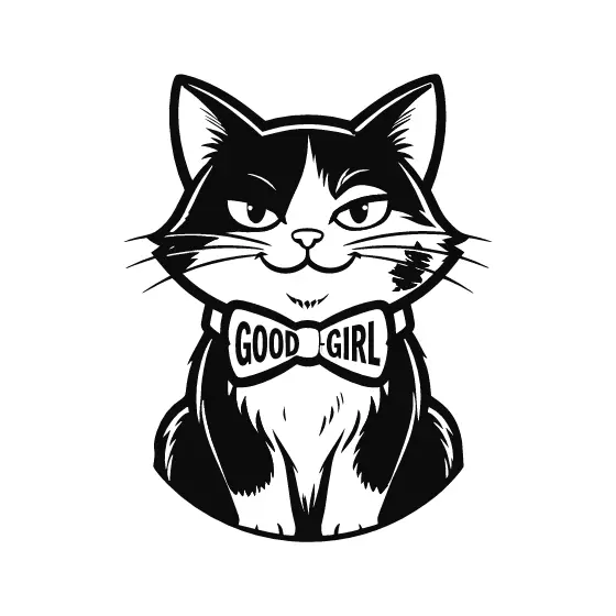 Smug Tuxedo Cat With Bow Tie
