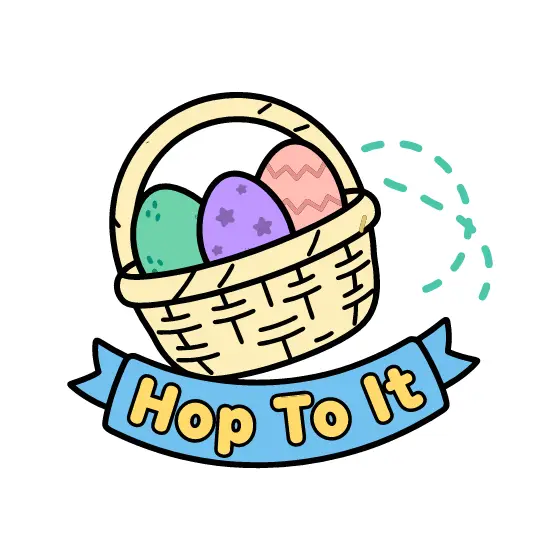 Hop To It Basket With Chalk Eggs