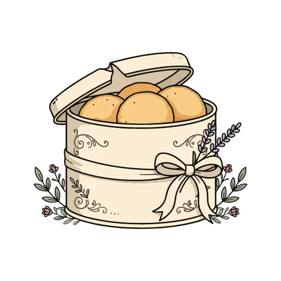 Round Cookie Tin With Open Lid