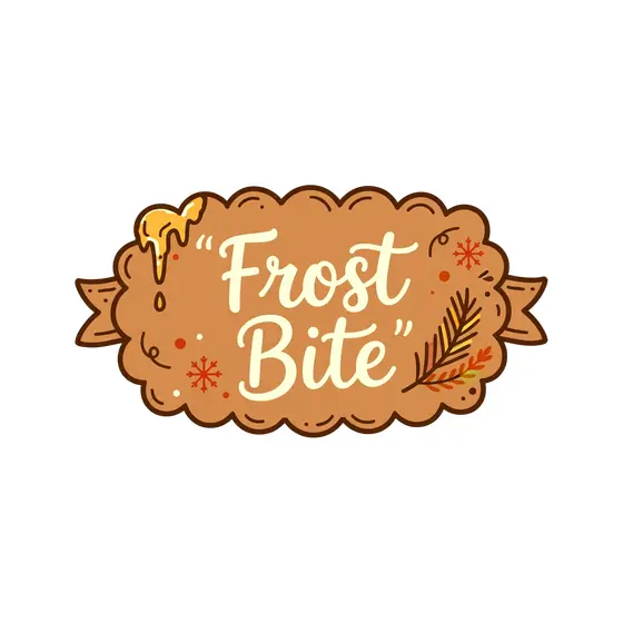 Frost Bite Oval Ribbon Badge