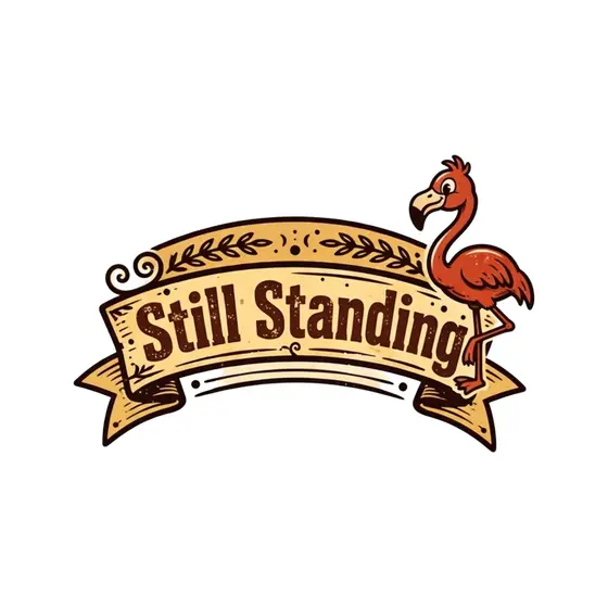 Still Standing Flamingo Golden Banner