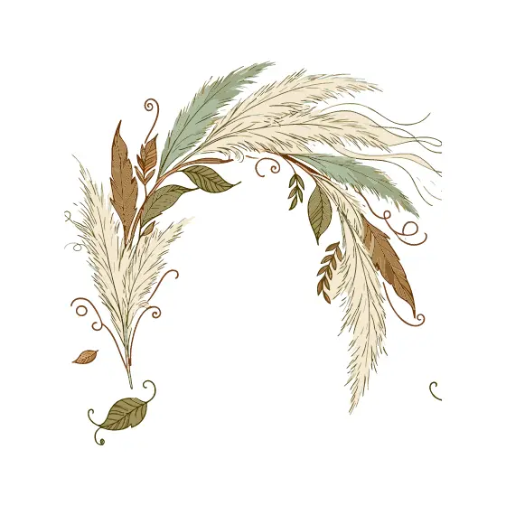Pampas Grass Arch With Leaves