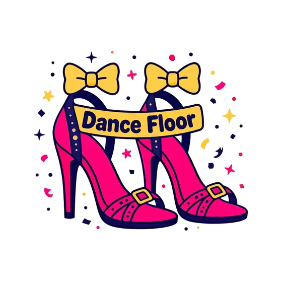 Hot Pink Heels With Yellow Bows