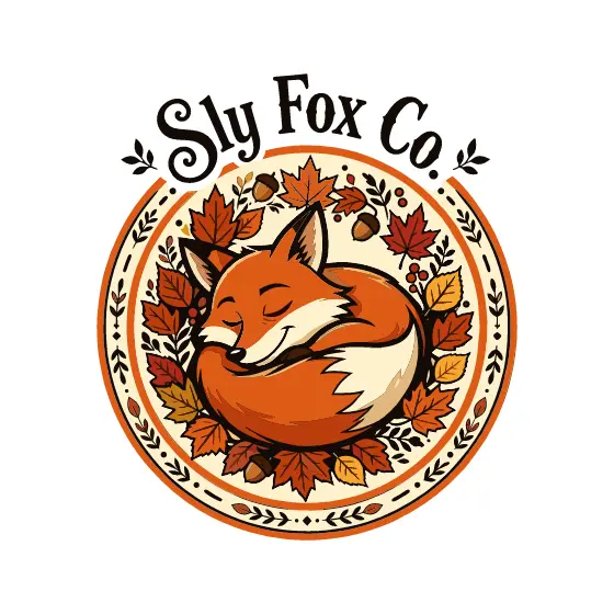 Sleeping Fox In Autumn Leaf Ring